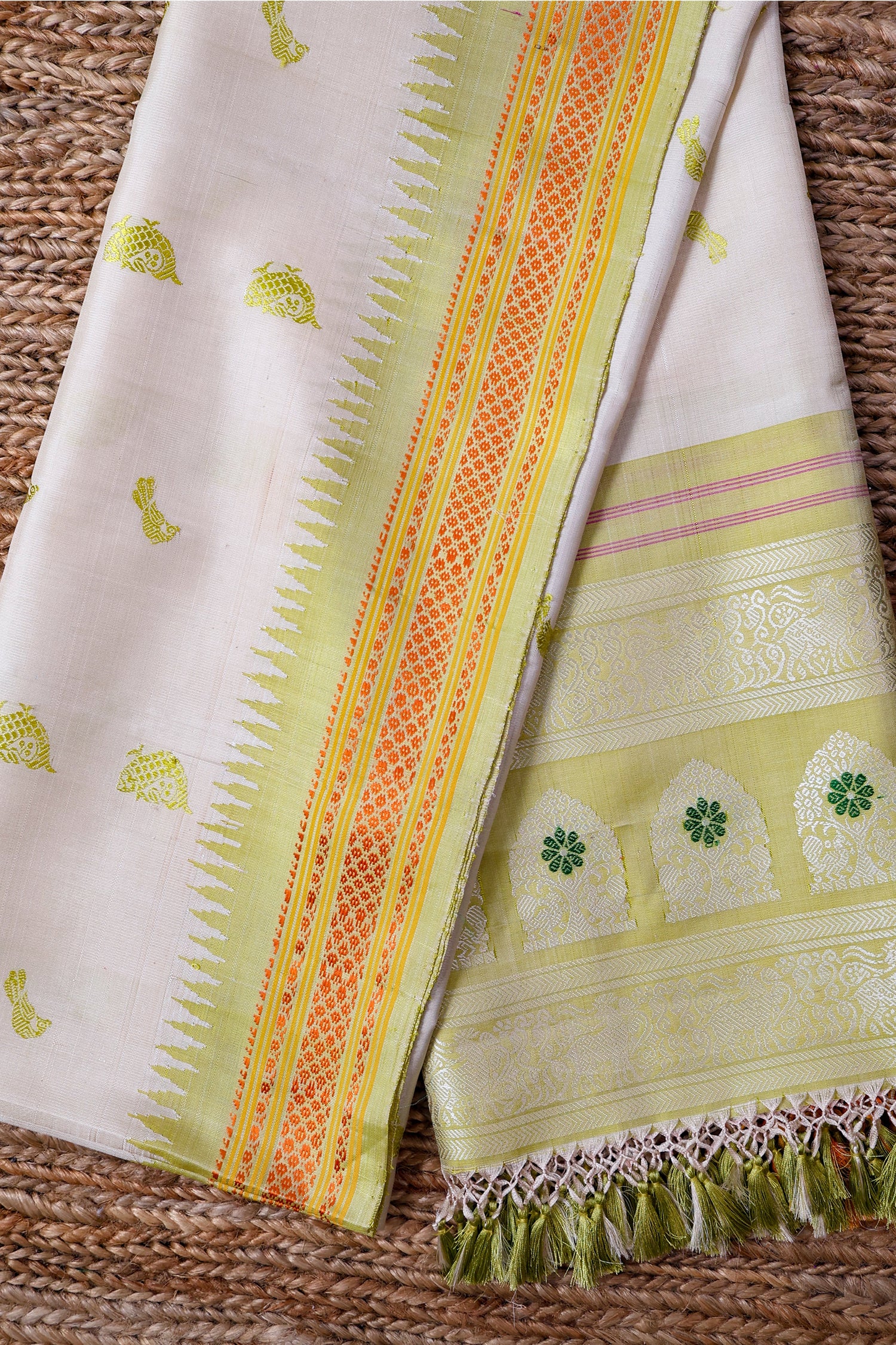 Beige yellow Dupatta