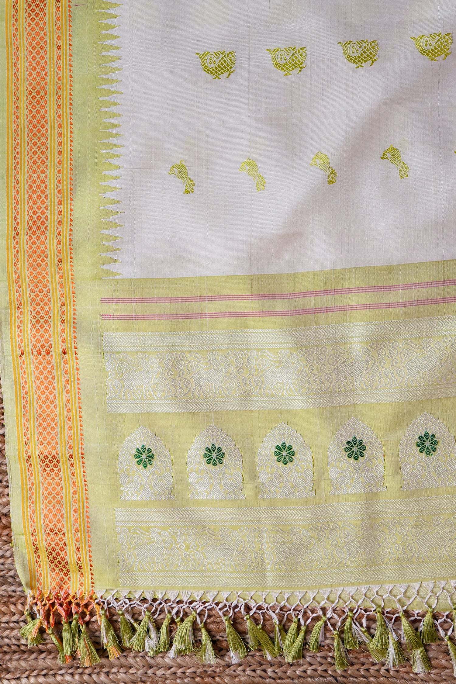 Beige yellow Dupatta