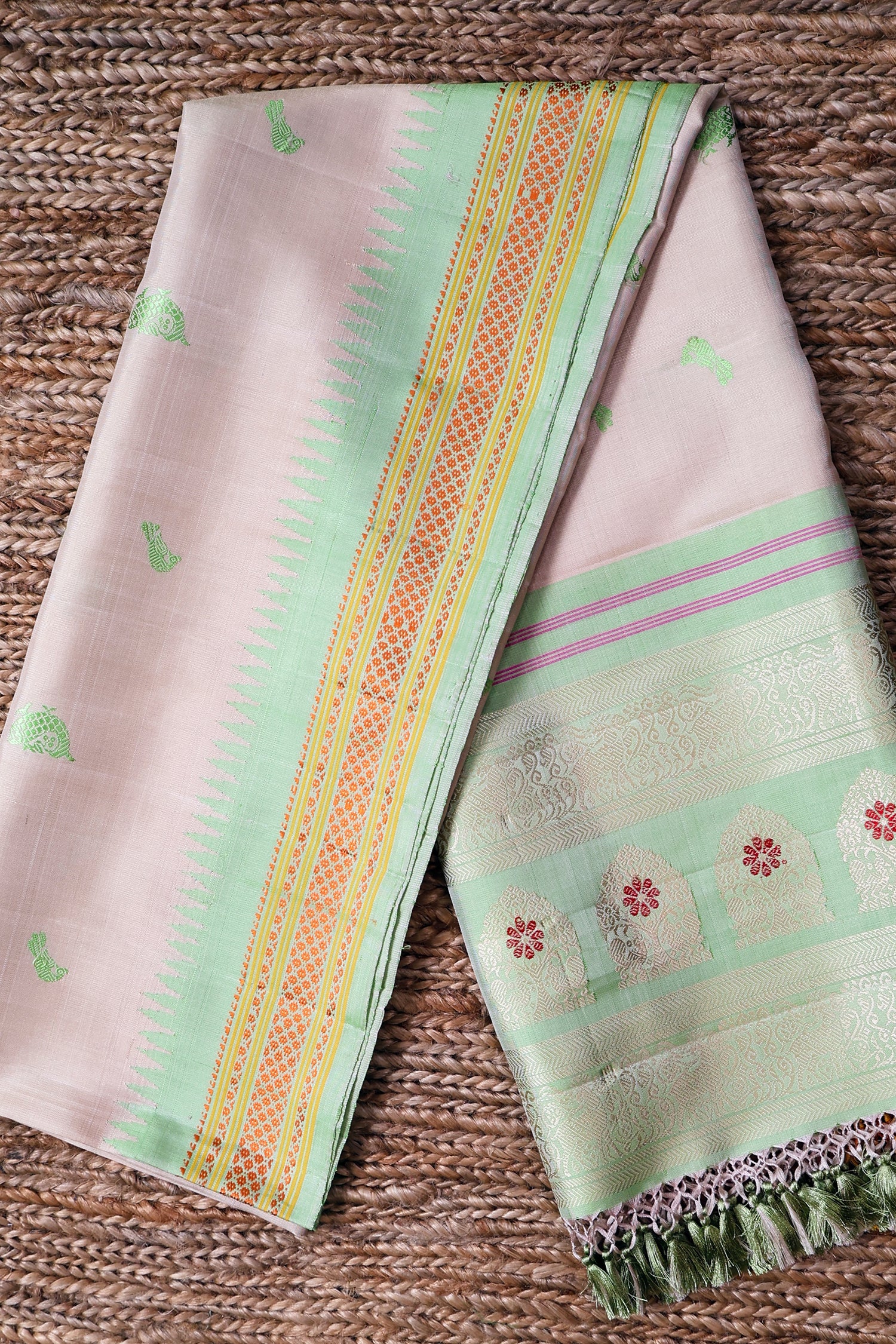 Beige green Dupatta
