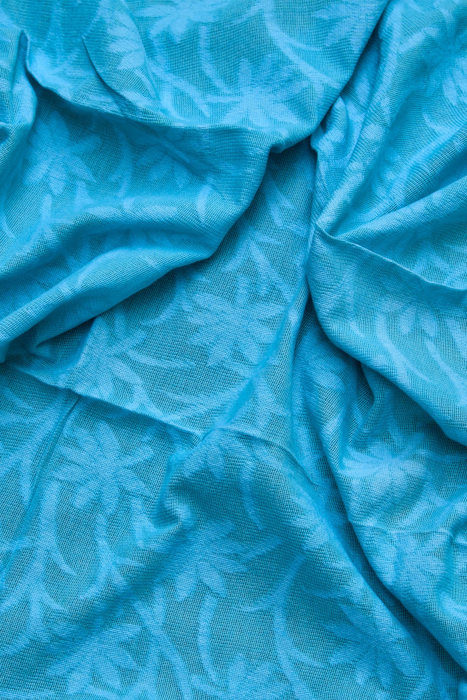 Blue & orange Mangalagiri Cotton Saree