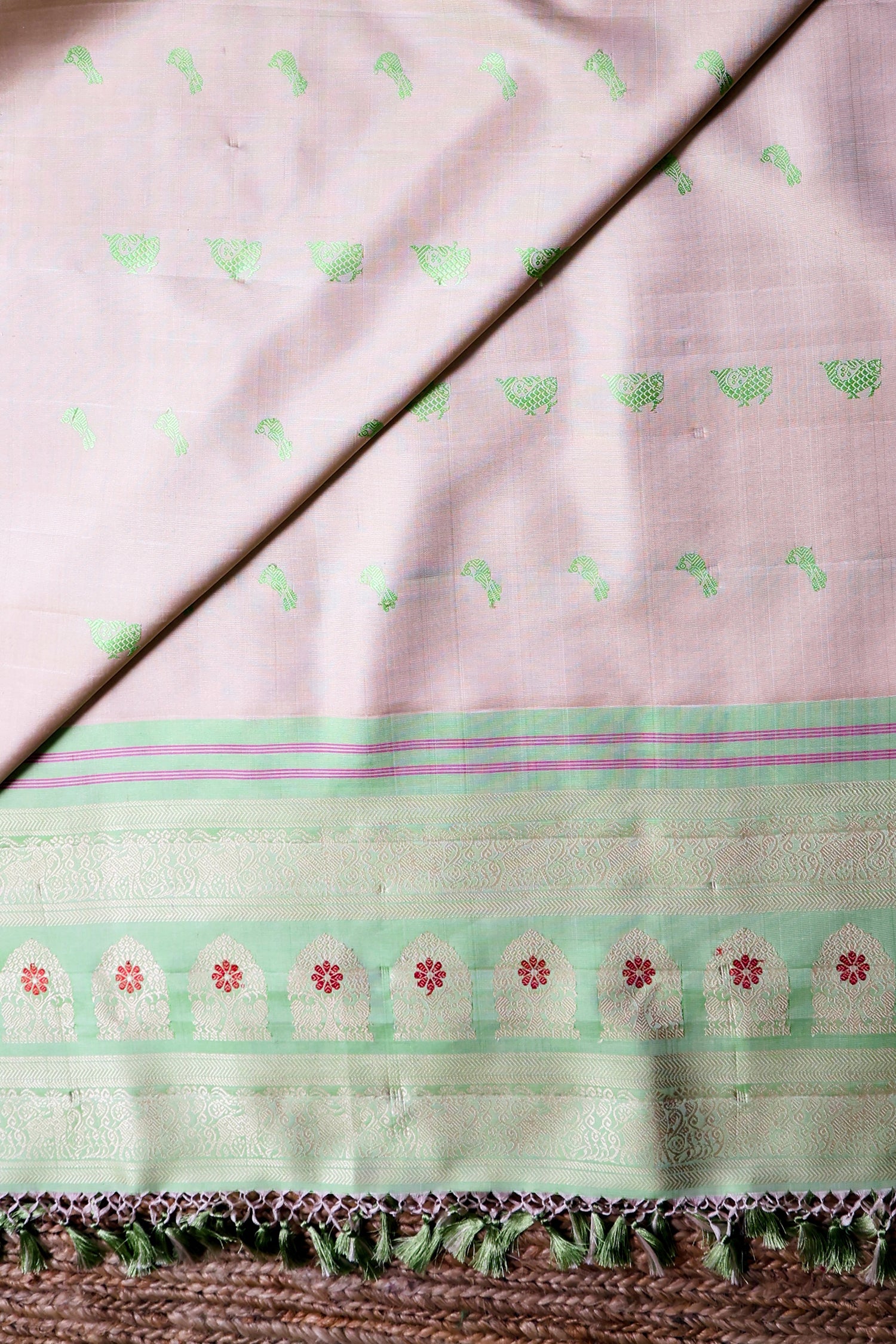 Beige green Dupatta